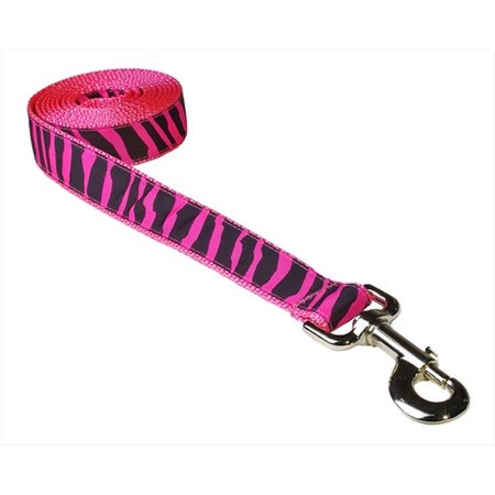 FLYFREE 4 ft. Zebra Dog LeashPink Small FL511929